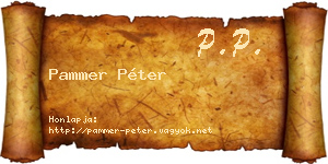 Pammer Péter névjegykártya